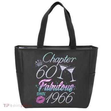 60th Birthday Chapter 60 Fabulous Since 1966 Rhinestones Diamonds Tote Bag