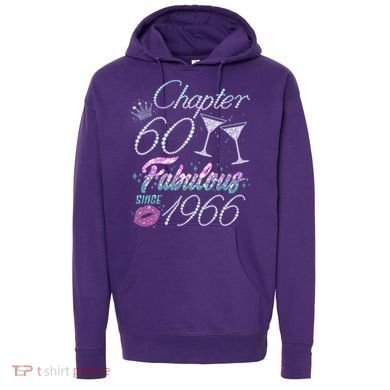 60th Birthday Chapter 60 Fabulous Since 1966 Rhinestones Diamonds Hoodie