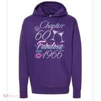 60th Birthday Chapter 60 Fabulous Since 1966 Rhinestones Diamonds Hoodie thumb 0