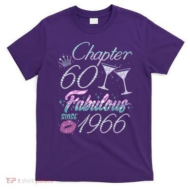 60th Birthday Chapter 60 Fabulous Since 1966 Rhinestones Diamonds T-Shirt