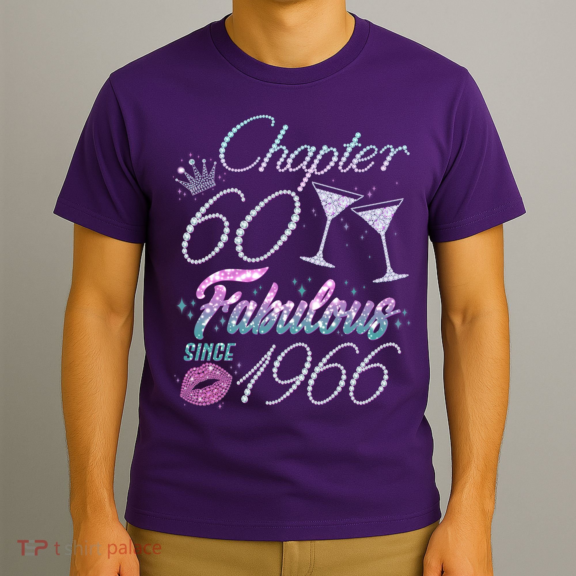 60th Birthday Chapter 60 Fabulous Since 1966 Rhinestones Diamonds T-Shirt