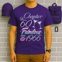 60th Birthday Chapter 60 Fabulous Since 1966 Rhinestones Diamonds T-Shirt thumb 6