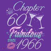 60th Birthday Chapter 60 Fabulous Since 1966 Rhinestones Diamonds Tall T-Shirt thumb 4
