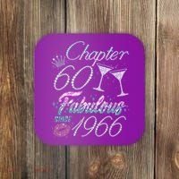 60th Birthday Chapter 60 Fabulous Since 1966 Rhinestones Diamonds Coaster thumb 0