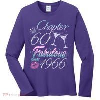 60th Birthday Chapter 60 Fabulous Since 1966 Rhinestones Diamonds Women's Long Sleeve Shirt thumb 0