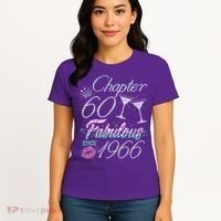 60th Birthday Chapter 60 Fabulous Since 1966 Rhinestones Diamonds Women's T-Shirt thumb 4