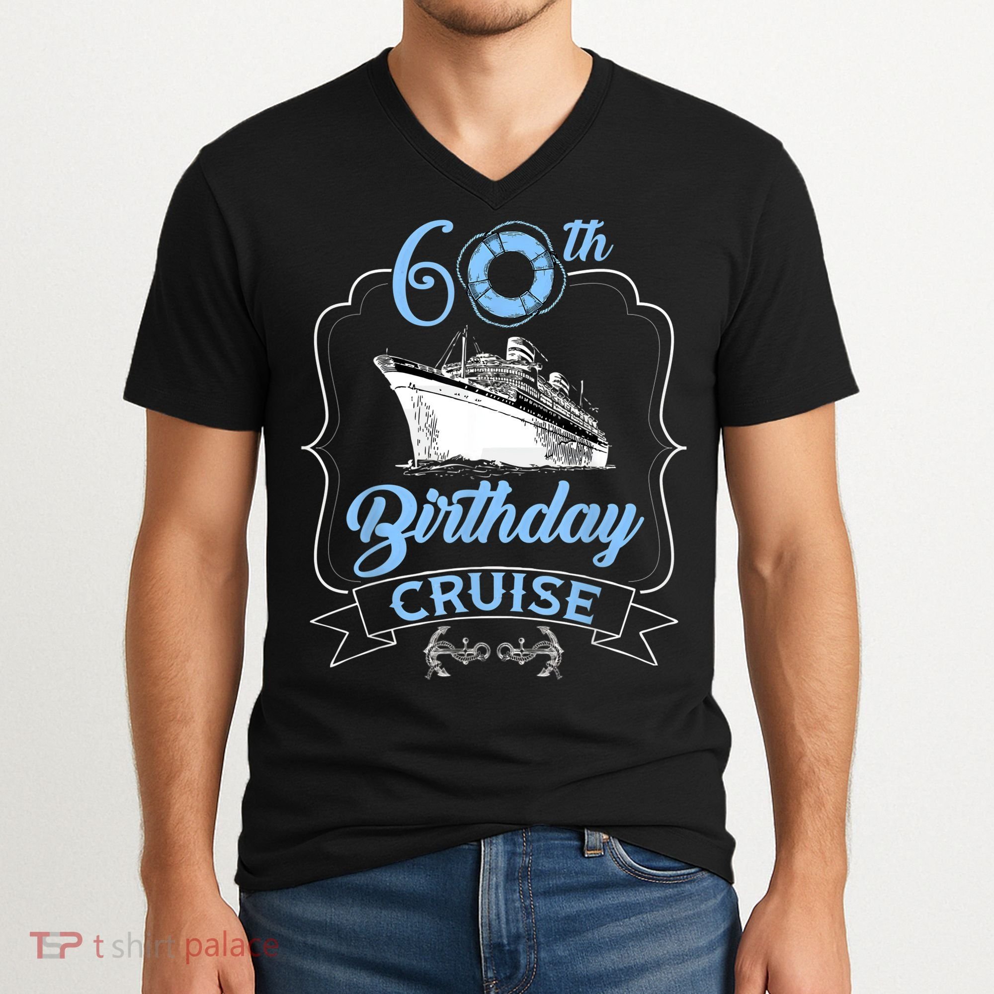 60th Birthday Cruise V-Neck T-Shirt