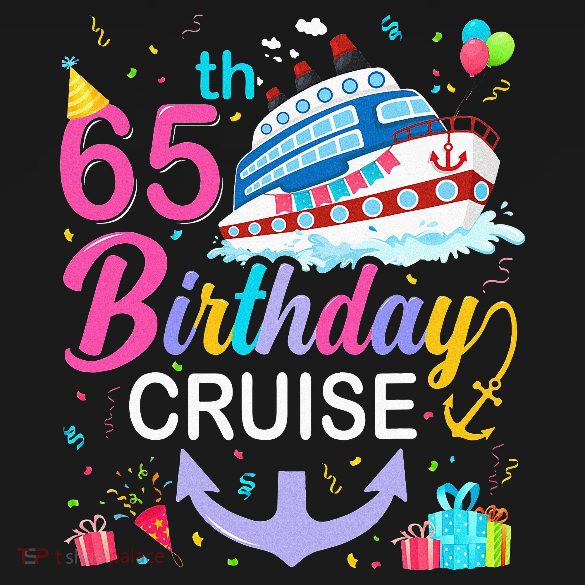 65th Birthday Cruise 65 Years Old Cruising Women's Tank Top
