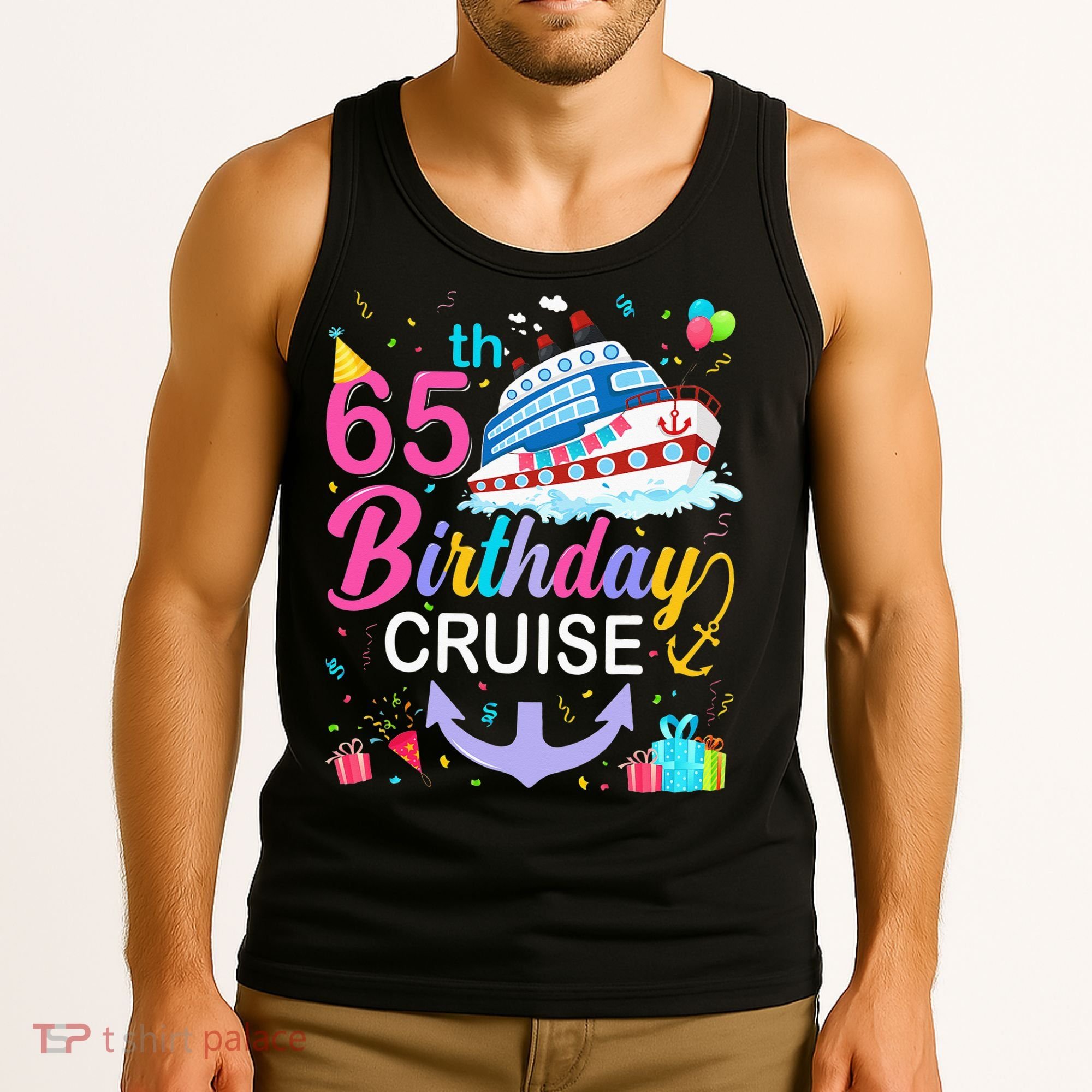 65th Birthday Cruise 65 Years Old Cruising Tank Top