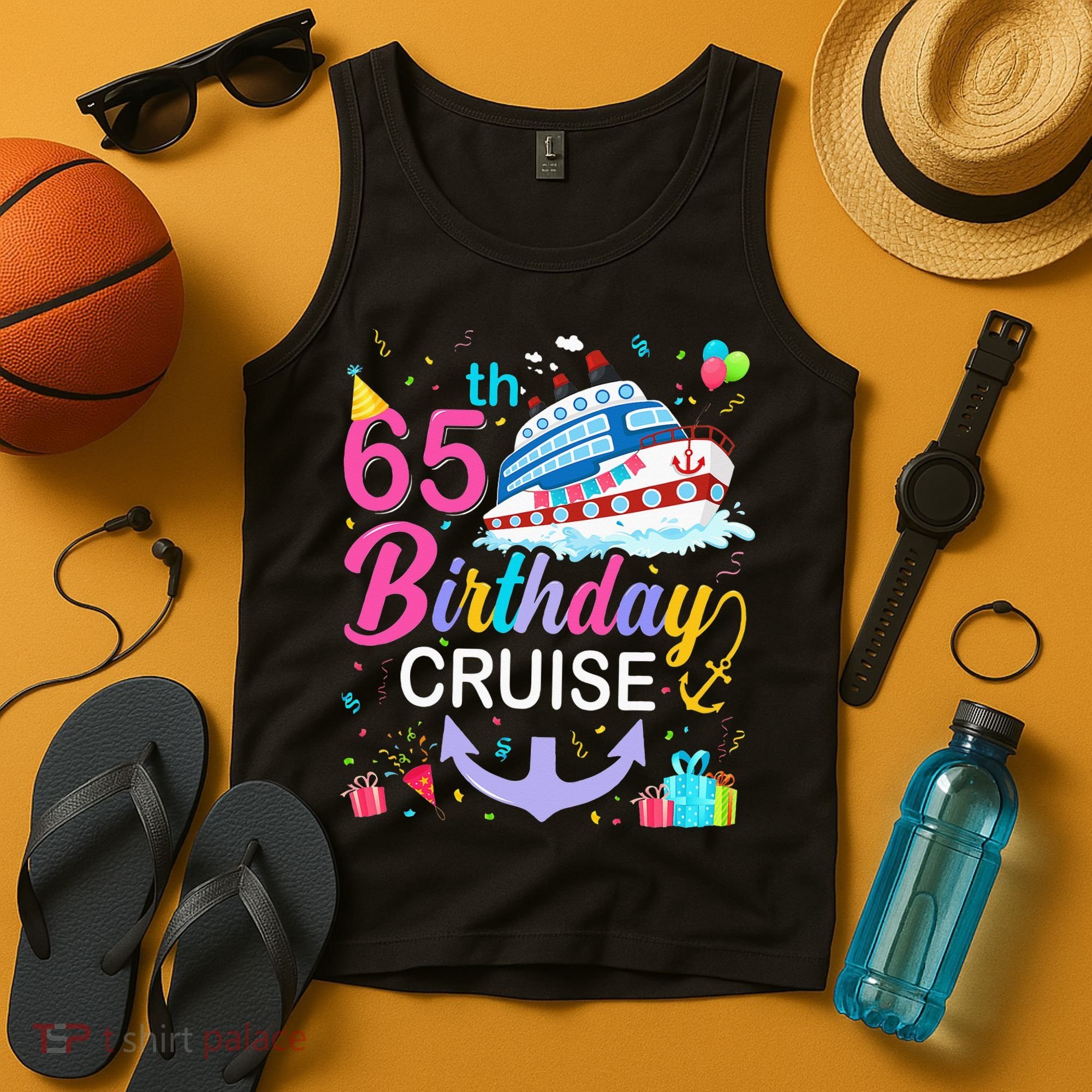65th Birthday Cruise 65 Years Old Cruising Tank Top