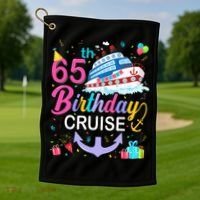 65th Birthday Cruise 65 Years Old Cruising Golf Towel thumb 1