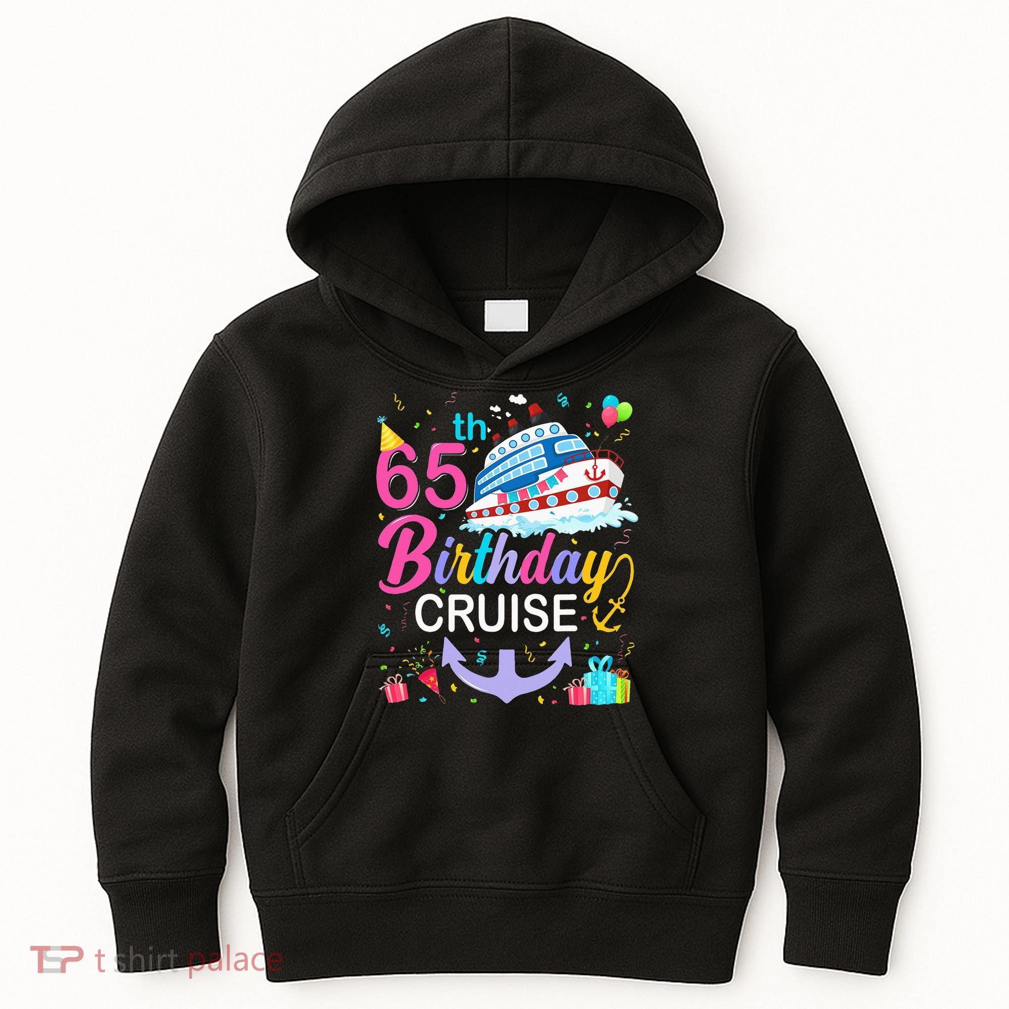 65th Birthday Cruise 65 Years Old Cruising Kids Hoodie