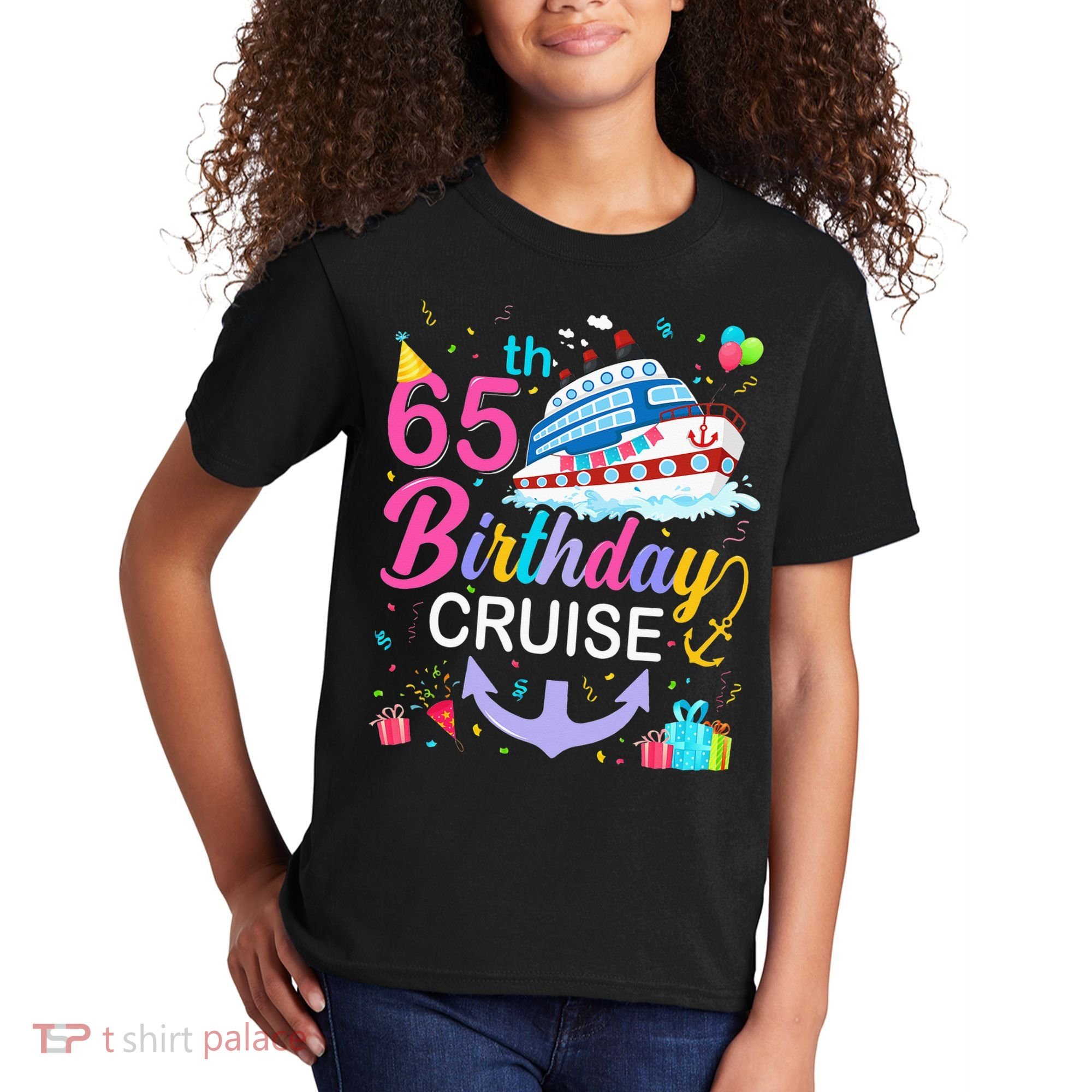 65th Birthday Cruise 65 Years Old Cruising Kids T-Shirt