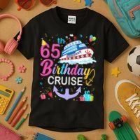65th Birthday Cruise 65 Years Old Cruising Kids T-Shirt thumb 3