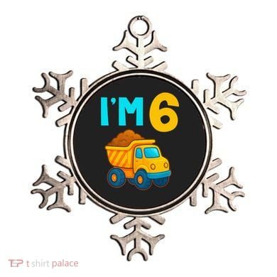 6th Birthday Cartoon Dump Toy Truck Construction I'M 6 Six Ornament
