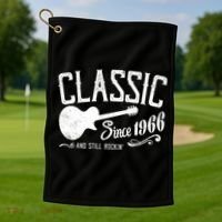 60th Birthday Classic Guitar Since 1966 And Still Rockin Golf Towel thumb 1