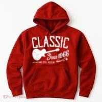 60th Birthday Classic Guitar Since 1966 And Still Rockin Hoodie thumb 0