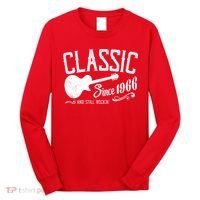 60th Birthday Classic Guitar Since 1966 And Still Rockin Long Sleeve Shirt thumb 0