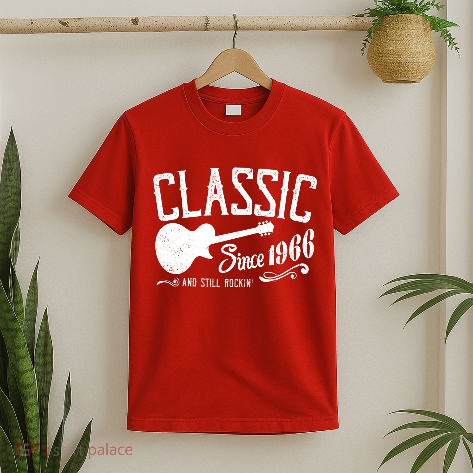60th Birthday Classic Guitar Since 1966 And Still Rockin T-Shirt