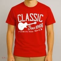 60th Birthday Classic Guitar Since 1966 And Still Rockin T-Shirt thumb 3
