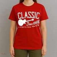 60th Birthday Classic Guitar Since 1966 And Still Rockin T-Shirt thumb 4