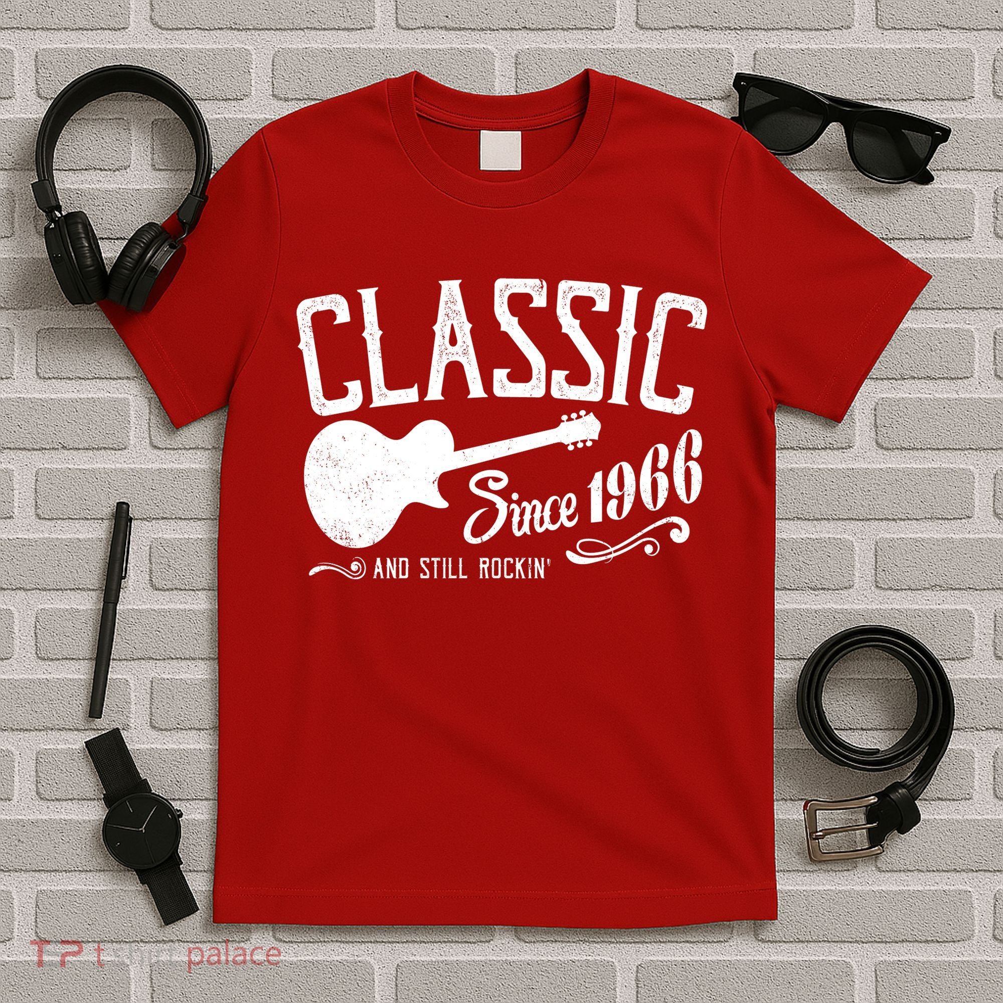 60th Birthday Classic Guitar Since 1966 And Still Rockin T-Shirt