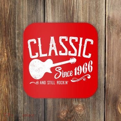 60th Birthday Classic Guitar Since 1966 And Still Rockin Coaster