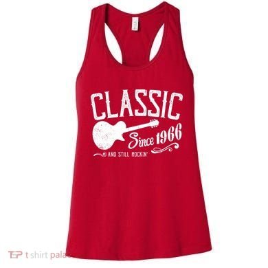 60th Birthday Classic Guitar Since 1966 And Still Rockin Women's Tank Top
