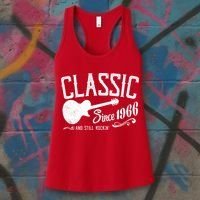 60th Birthday Classic Guitar Since 1966 And Still Rockin Women's Tank Top thumb 3
