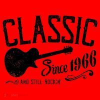 60th Birthday Classic Guitar Since 1966 And Still Rockin Santa Hat thumb 1