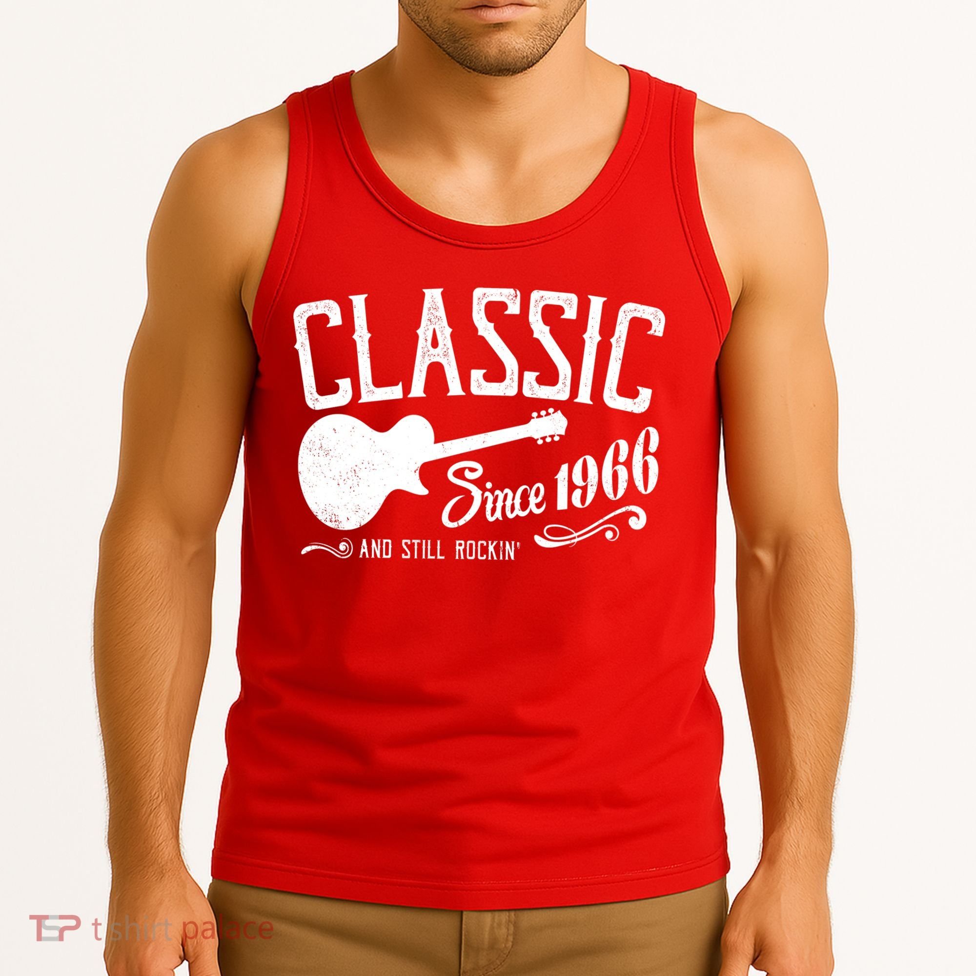 60th Birthday Classic Guitar Since 1966 And Still Rockin Tank Top
