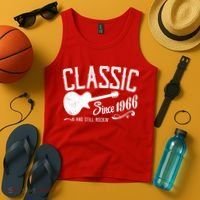 60th Birthday Classic Guitar Since 1966 And Still Rockin Tank Top thumb 4