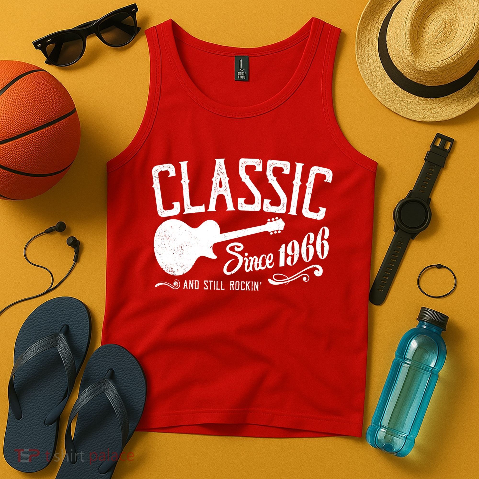 60th Birthday Classic Guitar Since 1966 And Still Rockin Tank Top