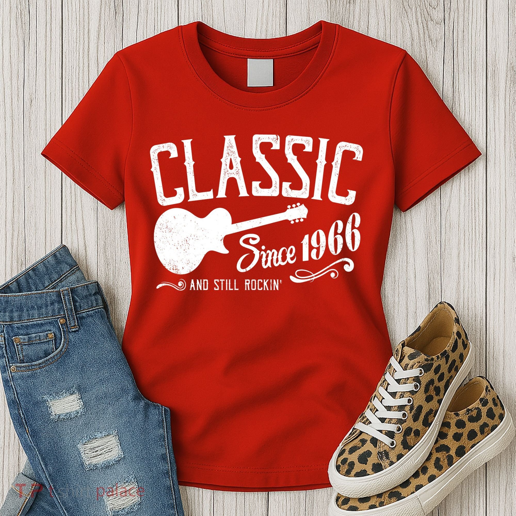 60th Birthday Classic Guitar Since 1966 And Still Rockin Women's T-Shirt