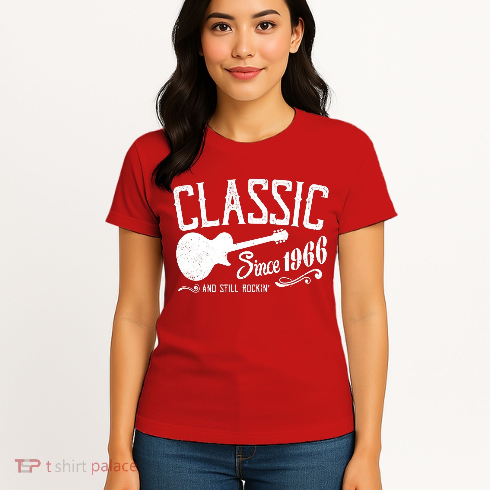 60th Birthday Classic Guitar Since 1966 And Still Rockin Women's T-Shirt