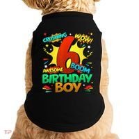 6th Birthday Comic Style 6 Year Old Gifts Doggie Tank thumb 0