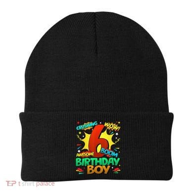 6th Birthday Comic Style 6 Year Old Gifts Beanie