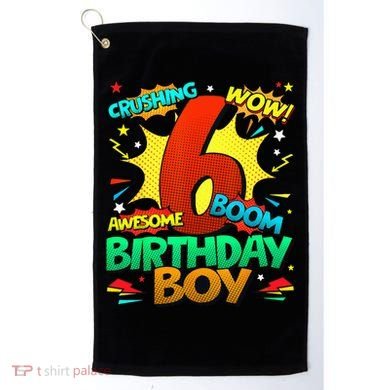6th Birthday Comic Style 6 Year Old Gifts Golf Towel
