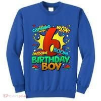 6th Birthday Comic Style 6 Year Old Gifts Sweatshirt thumb 0