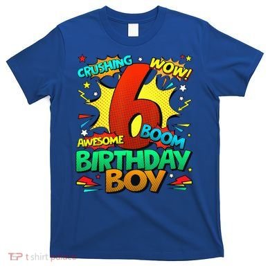 6th Birthday Comic Style 6 Year Old Gifts T-Shirt