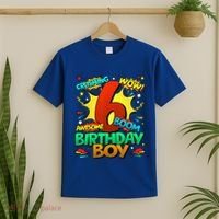 6th Birthday Comic Style 6 Year Old Gifts T-Shirt thumb 2