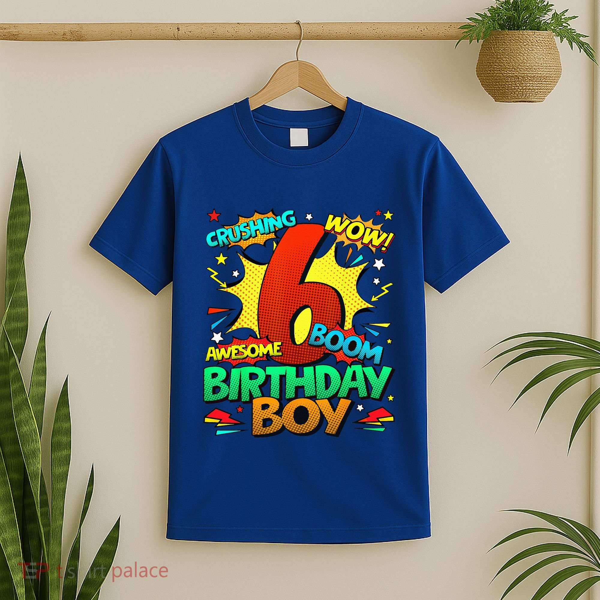 6th Birthday Comic Style 6 Year Old Gifts T-Shirt