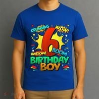6th Birthday Comic Style 6 Year Old Gifts T-Shirt thumb 3