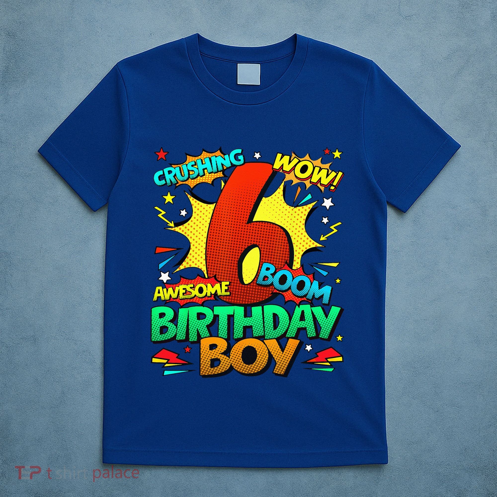6th Birthday Comic Style 6 Year Old Gifts T-Shirt