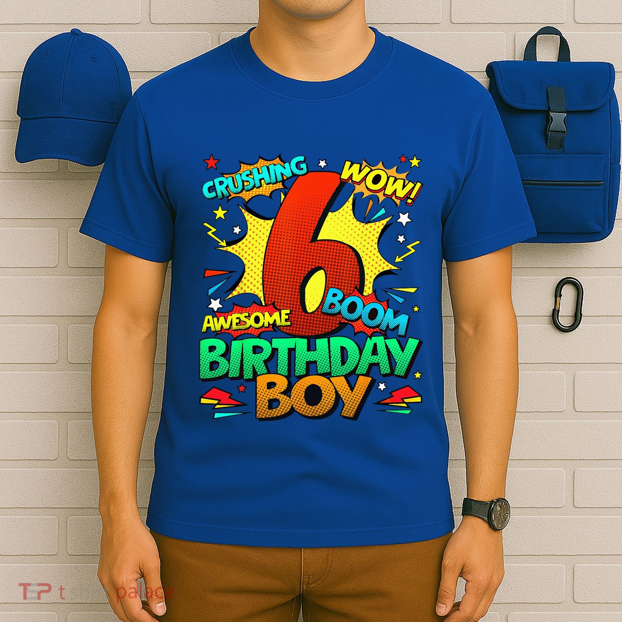 6th Birthday Comic Style 6 Year Old Gifts T-Shirt