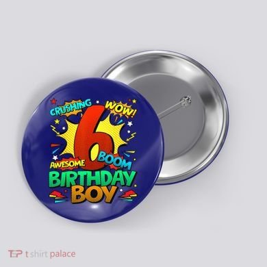6th Birthday Comic Style 6 Year Old Gifts Button