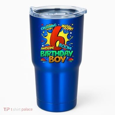 6th Birthday Comic Style 6 Year Old Gifts Tumbler