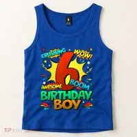 6th Birthday Comic Style 6 Year Old Gifts Tank Top thumb 2