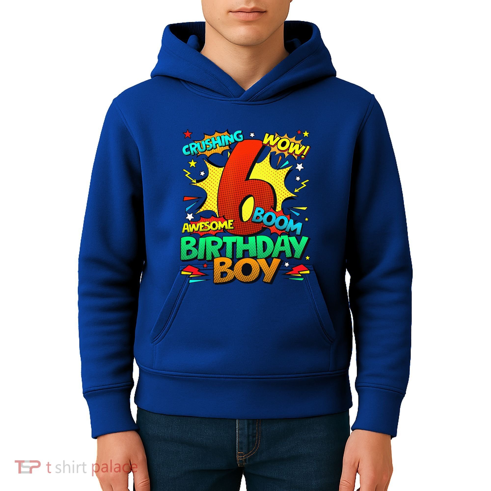 6th Birthday Comic Style 6 Year Old Gifts Kids Hoodie