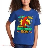 6th Birthday Comic Style 6 Year Old Gifts Kids T-Shirt thumb 2